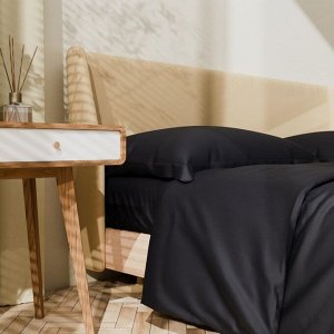 Постельное бельё Этель евро "Jet black" 200х215, 215х240, 50х70+3-2 шт, мако-сатин, 114г/м2