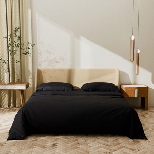 Постельное бельё Этель 2 сп "Jet black" 175х215, 200х215, 50х70+3-2 шт, мако-сатин, 114г/м2