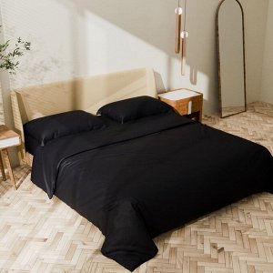 Постельное бельё Этель евро "Jet black" 200х215, 215х240, 50х70+3-2 шт, мако-сатин, 114г/м2