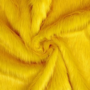 Ткань для рукоделия, «Мех» на трикотажной основе, лоскут 100 x 150 см, цвет медовый