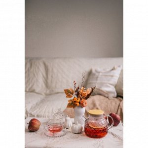 Заварочный чайник BellaTenero «Круиз», 1 л, 16x10x12 см, бамбуковая крышка, металлический фильтр, стекло