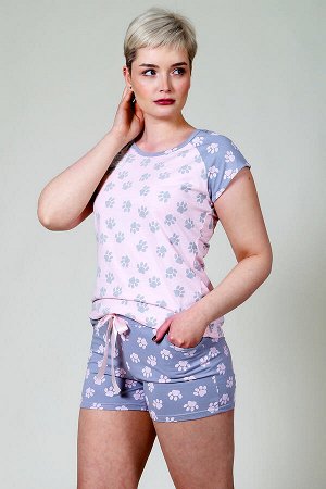 Пижама ИН-Лапки (розовый)