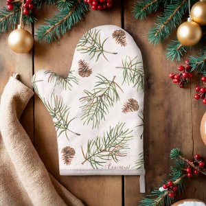 Варежка-прихватка Christmas tree, 20*28 см, саржа, 100% хлопок, ватин 250 г/м*