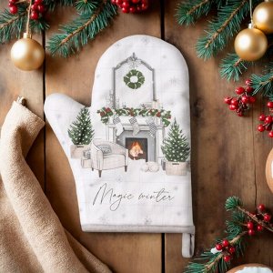 Варежка-прихватка Magic winter 20x28 см, саржа, 100% х/л, ватин 250 г/м²