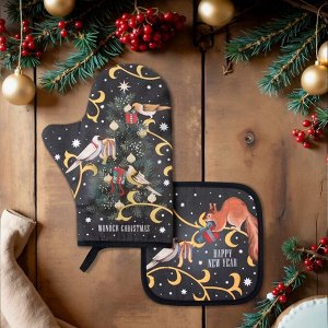 Набор кухонный Этель Wonder christmas, варежка 20*28 см, прихватка 19*19 см,100% хлопок