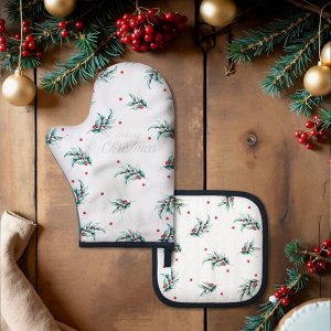 Набор кухонный Этель Snow fun, варежка 20*28 см, прихватка 19*19 см,100% хлопок