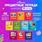 Набор предметных тетрадей 48 листов Calligrata «Фото», 10 предметов