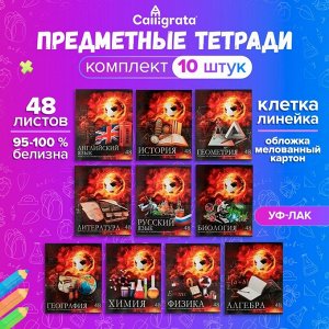 Набор предметных тетрадей 48 листов Calligrata «Футбол», 10 предметов