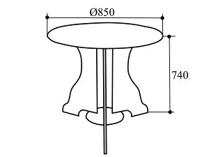 Стол №1 d-850 (венге)
