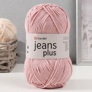 Пряжа для вязания спицами, крючком YarnArt, Jeans plus, 55% хлопок, 45% акрил, 160 м/100 г, (83 пудра)