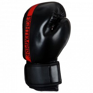 Перчатки боксёрские FIGHT EMPIRE, чёрно-красные, размер 10 oz