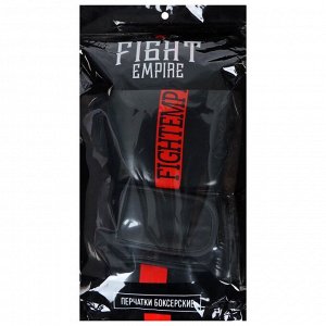 Перчатки боксёрские FIGHT EMPIRE, чёрно-красные, размер 10 oz