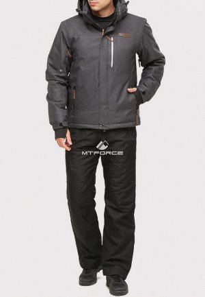 Мужской зимний костюм горнолыжный темно-серого цвета 01901TC