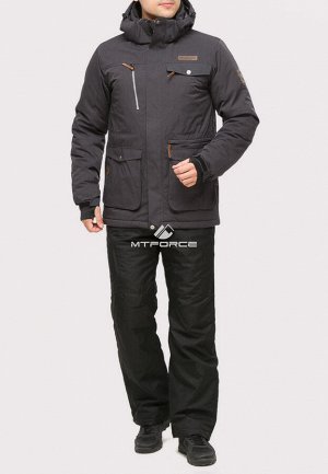 Мужской зимний костюм горнолыжный темно-серого цвета 01910TC