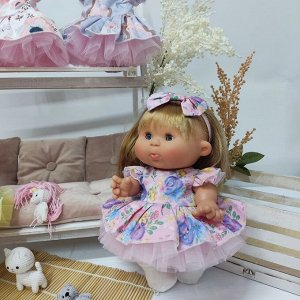 Платье с пайетками , фатином 26 см