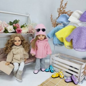 Пальто мерлушка на Паола Рейна или куклу ростом 32-35 см