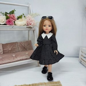Платье венсдей и подобные на Паола Рейна или аналогичную куклу ростом 32-34 см