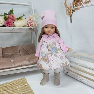 Плащ на кокетке на куклу Паола Рейна или аналогичную куклу ростом 32-34 см