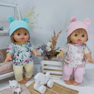 Футболка и лосины на куклу или пупса 34 см