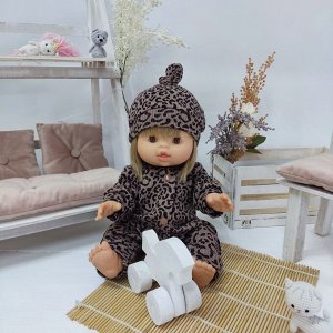 Слип  лапша и шапочка для куклы ростом 40-44 см