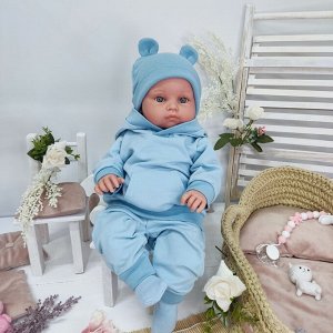 Шапочка с ушками для куклы ростом 40-44 см