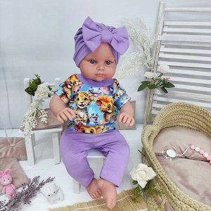 Футболка и лосины для куклы ростом 40-45 см
