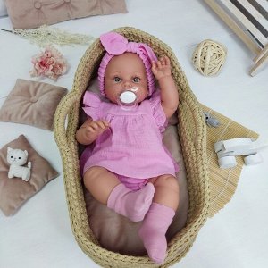 Комплект из муслина (платье трусы солоха) для куклы Бебибон, Хуан или аналогичной ростом 42-48 см см