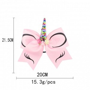 Резинка для волос с большим бантом "Единорог"