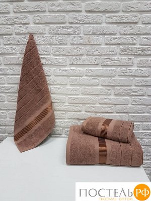 N000077/коричневый Полотенце махровое 50х90 "Elegans", коричневый