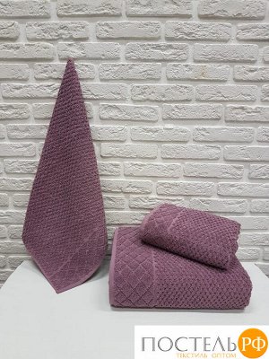 N0001556/фиолетовый Полотенце махровое 50х90 "Лоренцо", фиолетовый