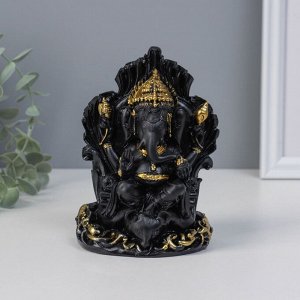 Нэцкэ фигурка «Ганеша на троне», полистоун, 9.5x9.5x14.2 см