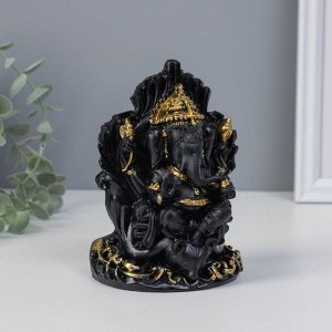 Нэцкэ фигурка «Ганеша на троне», полистоун, 9.5x9.5x14.2 см