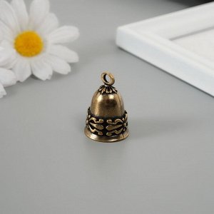 Колокольчик-подвеска «Старинный узор», латунь, 2.8x2x2 см