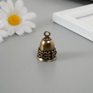 Колокольчик-подвеска «Старинный узор», латунь, 2.8x2x2 см