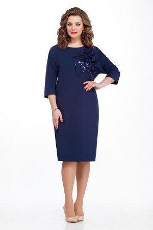 Платье Платье TEZA 124 синее 
Состав ткани: Вискоза-20%; ПЭ-76%; Эластан-4%; 
Рост: 164 см.

Элегантное платье с цельнокроенным рукавом.