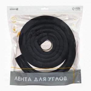 Лента защитная для углов мебели, 2 м, ширина 3,5 см, L-профиль, цвет черный, Крошка Я