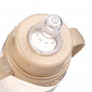 Бутылочка для кормления, новогодняя, Little Baby, классическое горло, с ручками, от 0 мес., 150 мл., цилиндр, M&amp;B
