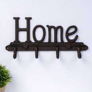 Крючки декоративные металл "Home" 15х30х4 см