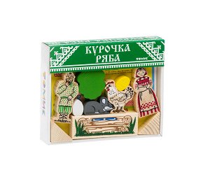 Конструктор "Курочка ряба" 17дет.,коробка 25*22*4 см (дерево)