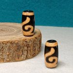 Бусина Дзи Золотой ключ 1,8см