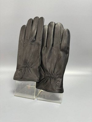 Перчатки мужские черные кожаные