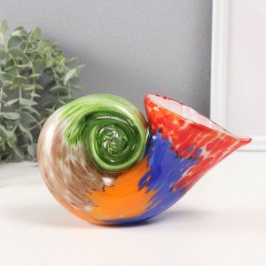 Фигурка стекло «Морская ракушка», разноцветная 9x20x12 см