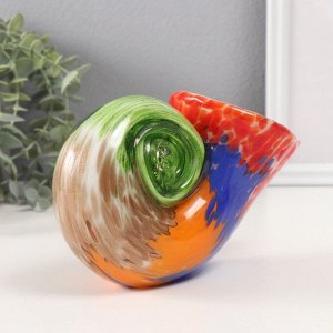 Фигурка стекло «Морская ракушка», разноцветная 9x20x12 см