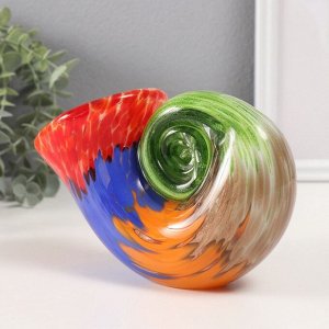 Фигурка стекло «Морская ракушка», разноцветная 9x20x12 см