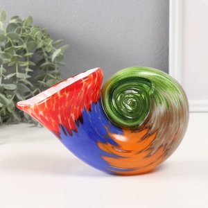 Фигурка стекло «Морская ракушка», разноцветная 9x20x12 см