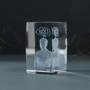 Фигурка стекло прямоугольник «Мыслитель», 5x5x8 см