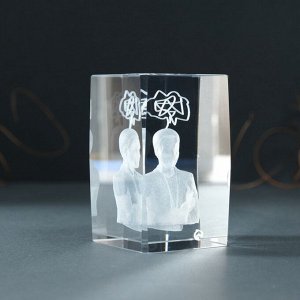 Фигурка стекло прямоугольник «Мыслитель», 5x5x8 см