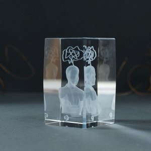 Фигурка стекло прямоугольник «Мыслитель», 5x5x8 см