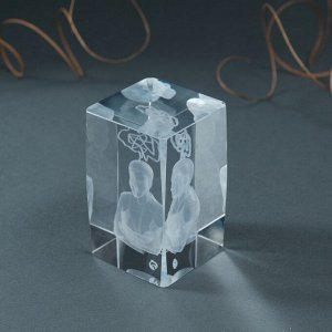 Фигурка стекло прямоугольник «Мыслитель», 5x5x8 см