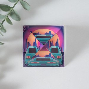 Фигурка стекло пирамида «Вид на город», 6x6x6 см